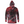 Hoodie with a red and black abstract pattern on a white background