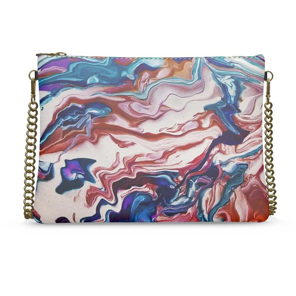 Water Waves Crossbody Bag With Chain