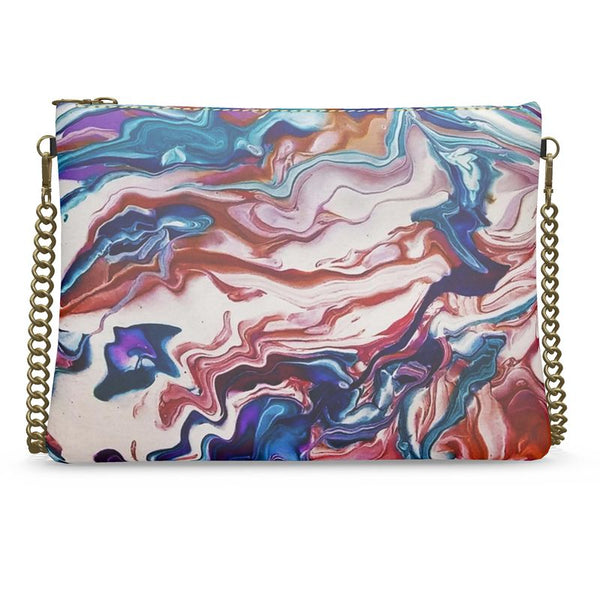 Water Waves Crossbody Bag With Chain