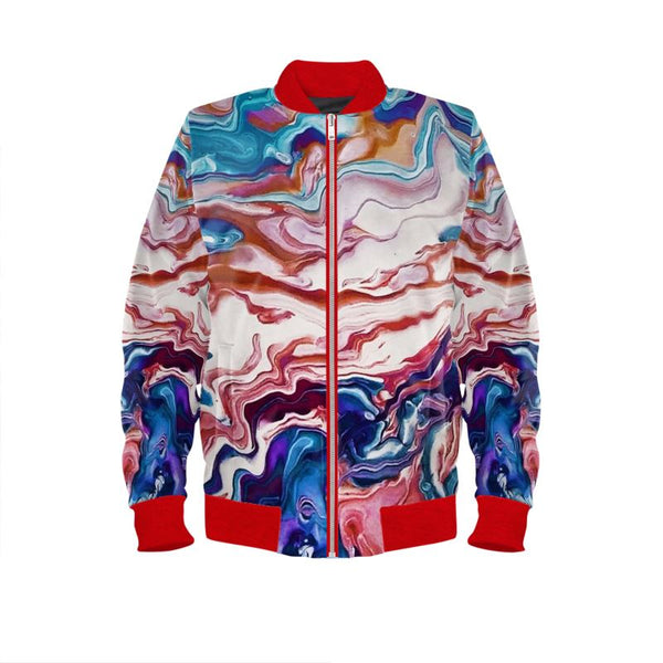 Water Waves Ladies Bomber Jacket