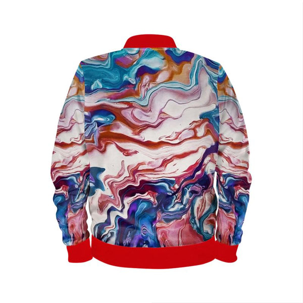 Water Waves Ladies Bomber Jacket