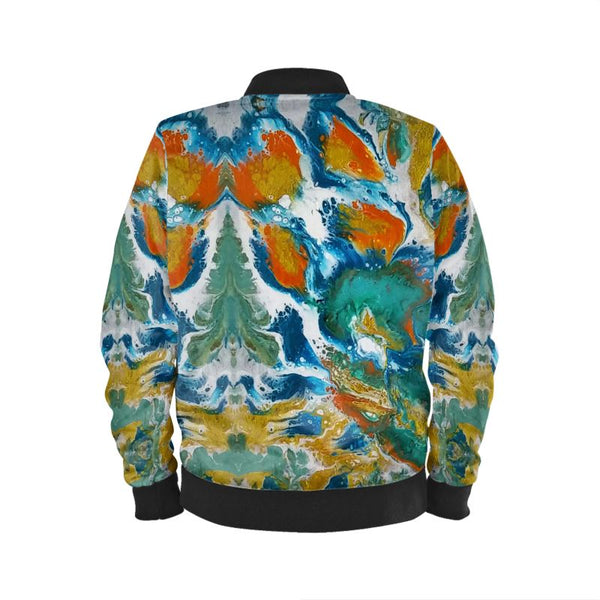 Wintry Jade Ladies Bomber Jacket