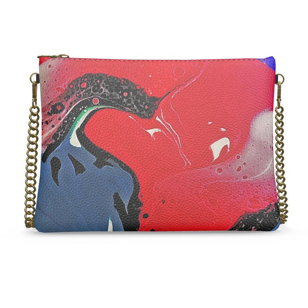 Artistically Design Crossbody Bag With Chain