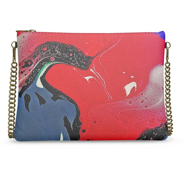 Artistically Design Crossbody Bag With Chain