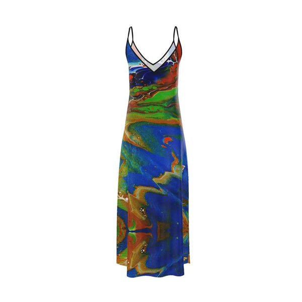 Sand and Blue Water Slip Dress